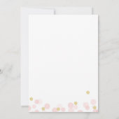 Princess Pink Gold Glitter Baby shower Kaart (Achterkant)