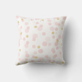 Princess Pink & Gold Glitter Crown Bedroom Nursery Kussen (Achterkant)