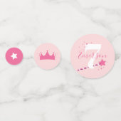 Princess Pink Kids Birthday Party Confetti (Voorkanten)