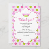 Princess Pink Mint Green Bedankkaart (Voorkant)
