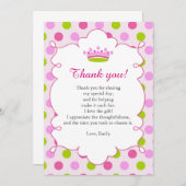 Princess Pink Mint Green Bedankkaart (Voorkant / Achterkant)