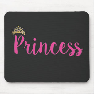 Princess Pink Script Font Crown Muismat