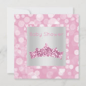 Princess Pink Silver Bubble baby shower Kaart (Voorkant)