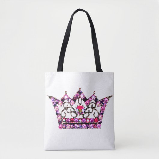 "Princess" Pink Tiara Tote Bag (Voorkant)