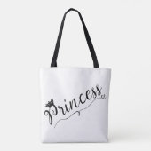 "Princess" Pink Tiara Tote Bag (Achterkant)