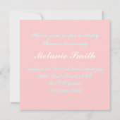 Princess Pink tutu Girl Baby shower Uitnodiging (Achterkant)