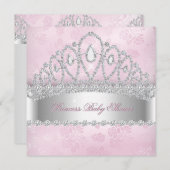 Princess Pink White Diamond Baby shower 2 Kaart (Voorkant / Achterkant)