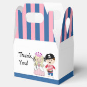 Princess & Pirate Birthday Party Favor Boxes Bedankdoosjes (Geopend)