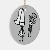 Princess & Pirate Doodle Collectible Keramisch Ornament (Rechts)