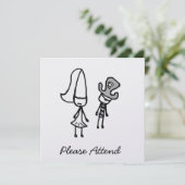 Princess & Pirate Doodle Kaart (Staand voorkant)