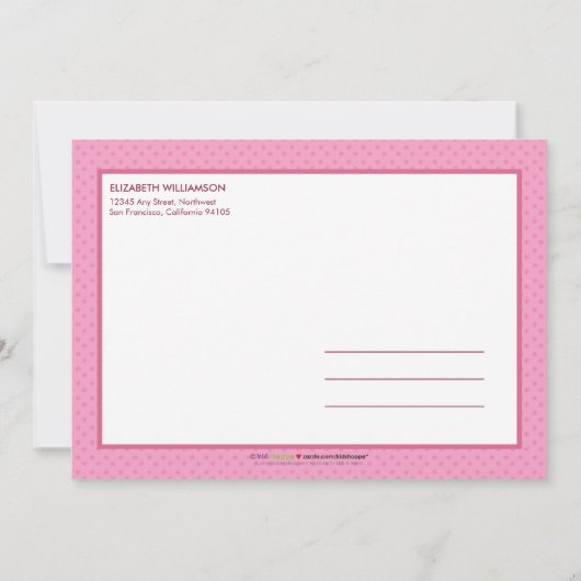 Princess & Pirate Flat - Hartelijk dank Bedankkaart (Achterkant)