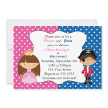 Princess Pirate Invitation Kids Birthday Party
