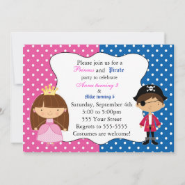 Princess Pirate Invitation Kids Birthday Party Kaart