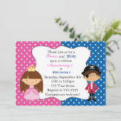 Princess Pirate Invitation Kids Birthday Party Kaart (Staand voorkant)