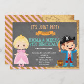 Princess pirate joint party kaart (Voorkant / Achterkant)