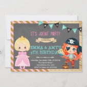 Princess pirates joint party kaart (Voorkant)