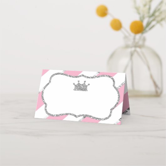 Princess Place Cards, Eten Kaarten, Faux Gold Plaatskaartje (Achterkant)