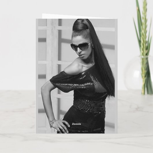 Princess Portraits "Ms. Diva" Happy Birthday Kaart (Achterkant)