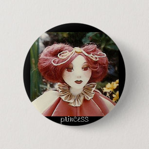 princess portret ronde button 5,7 cm