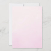 Princess Pram Rozen Waterverf Baby Meisje Douche Kaart (Achterkant)