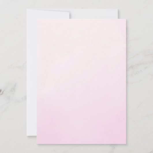 Princess Pram Rozen Waterverf Baby Meisje Douche Kaart (Achterkant)