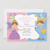 Princess & Prince Castle Royal Party Uitnodiging (Voorkant)