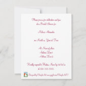 Princess Pumpkin Carriage Bridal Shower Invitation Kaart (Achterkant)