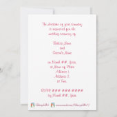 Princess Pumpkin Wedding-uitnodigingen, aangepast Kaart (Achterkant)