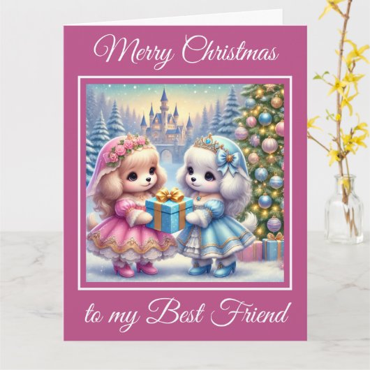 Princess Puppies Beste Vrienden Kerst Kaart (Gele Bloem)