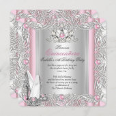 Princess Quinceanera 15th Birthday Light Pink Kaart (Voorkant / Achterkant)