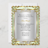 Princess Quinceanera 15th Birthday Mint Green Kaart (Achterkant)