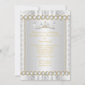 Princess Quinceanera Diamond Lace Gold Silver Kaart (Achterkant)