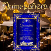 Princess Quinceanera Elite Royal Blue Sparkle Kaart