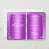 Princess Quinceanera Foto Paars Pink Kaart (Achterkant)