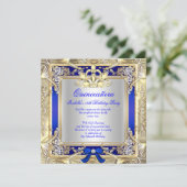 Princess Quinceanera Gold Royal Blue Silver 2 Kaart (Staand voorkant)