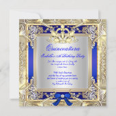 Princess Quinceanera Gold Royal Blue Silver 2 Kaart (Voorkant)