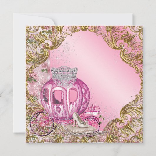 Princess Quinceañera Kaart (Achterkant)