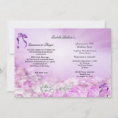 Princess Quinceanera Magical Paars Carriage Kaart (Achterkant)