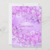 Princess Quinceanera paarse roze florale tiara Kaart (Voorkant)