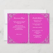 Princess Quinceanera Pink Bejeweled Dress Kaart (Achterkant)