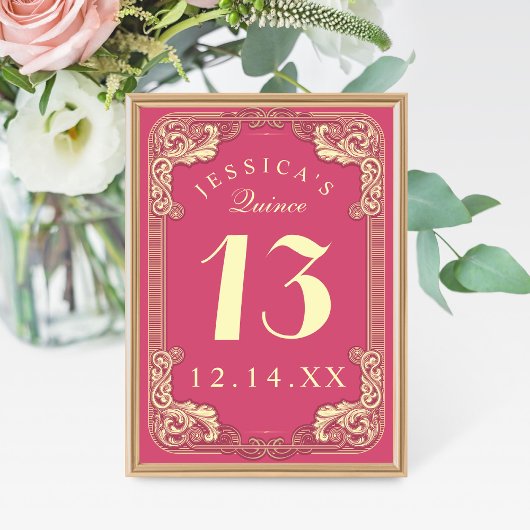 Princess Quinceanera Pink Kaart