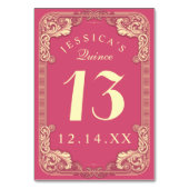 Princess Quinceanera Pink Kaart (Achterkant)