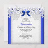 Princess Quinceanera Royal Blue 15th Birthday 2 Kaart (Voorkant)
