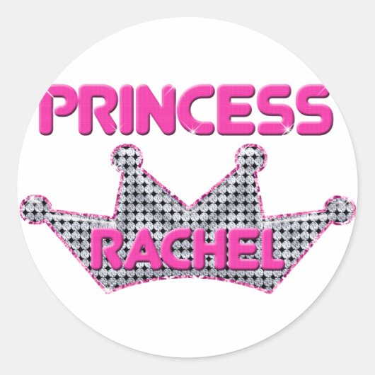 Princess Rachel Ronde Sticker (Voorkant)