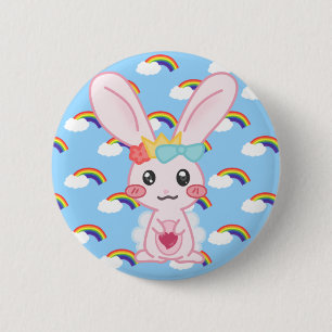 Princess Rainbow Pin Ronde Button 5,7 Cm