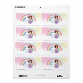 Princess Rainbow Unicorn Mijn Unicorn-naam Sticker (Full Sheet)
