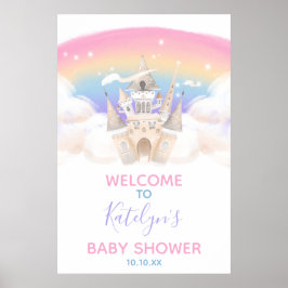 Princess Rainbow Welcome Sign. Poster
