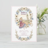 Princess Rapunzel Floral Dromerige Verjaardag Kaart (Staand voorkant)