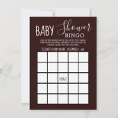 Princess Red Baby shower Bingo Kaart (Achterkant)