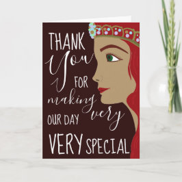 Princess Red Baby shower Dank u Bedankkaart